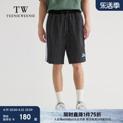 TennieWeenie小熊男装夏季时尚休闲撞色拼接直筒短裤