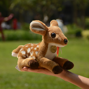 韩国aurora正版仿真梅花鹿毛绒，玩具可爱小鹿，公仔布娃娃长颈鹿玩偶