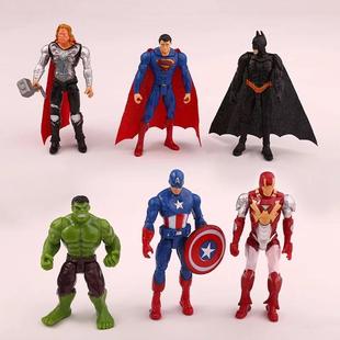复仇者联盟盲盒威漫英雄超人，美队钢铁侠绿巨人蝙蝠侠手办摆件玩具