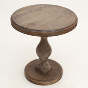 美式法式复古做旧实木餐桌椅，客厅家具桌欧式方桌圆桌仿古