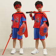 幼儿园六一表演出服，蜘蛛侠儿童套装小孩子cosplay角色，扮演衣服潮