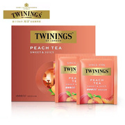 twinings英国川宁蜜桃果香红茶50片桃子水果茶冷泡茶袋泡茶茶叶