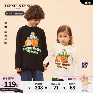 TeenieWeenie Kids小熊童装男女童宝宝23冬季纯棉可爱印花T恤