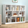 实木白色书架落地儿童简易书柜自由组合格子柜教室矮柜置物架定制