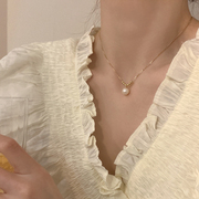 简约珍珠项链女2023年潮轻奢高级感小众设计锁骨链女时尚颈链
