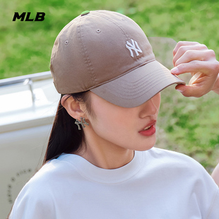 MLB 虞书欣同款男女情侣复古软顶棒球帽遮阳帽运动CP77/CPB07