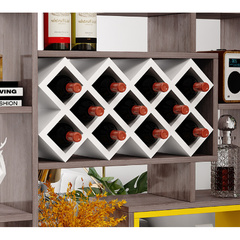 定制红酒架创意壁挂式酒架欧式酒柜格子木质组装酒格菱形酒格酒叉