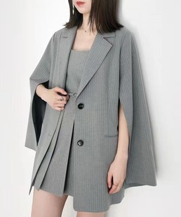FB1-3日本原单Heather高腰纯色百搭甜美时尚西装外套