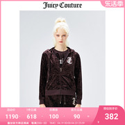 Juicy Couture橘滋美式春季时尚刺绣彩钻运动天鹅绒短外套女