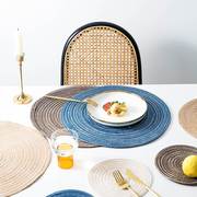 餐垫编织隔热垫子餐桌，垫防烫杯垫锅垫北欧日式大号碗垫菜盘防滑垫