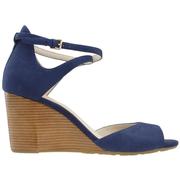 Cole Haan可汗女鞋子凉鞋夏季高跟磨砂皮坡跟优雅蓝色S3960A