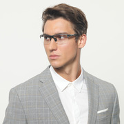 眼镜框男士运动款平光镜近视铝镁半框光学眼镜架8177眼镜