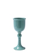 简约后现代欧式新古典陶瓷白色绿色细脚花瓶家具家居软装饰品摆设
