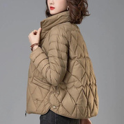 2002冬季羽绒棉服女韩版0胖人fza20斤加肥，加大0斤妈妈棉衣潮