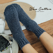 袜子女秋冬季加厚保暖中筒袜日系复古百搭素色棉晴点子雪花堆堆袜