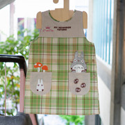 日本 龙猫豆豆龙 可爱家居厨房家务围裙罩衣