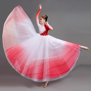 舞蹈服开场舞大摆裙女演出服装表演舞台伴舞合唱服长连衣裙