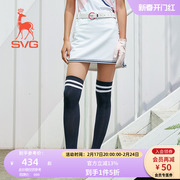 SVG高尔夫套装女印花拼接修身A字裙网球裙女士显瘦运动短裙