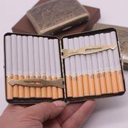 高档金属香烟盒子，20支装粗支合金烟盒，复古翻盖超薄便携防潮防压男