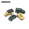 正版4d拼装172悍马二战闪电卡车模型，4款仿真军事战车儿童玩具车