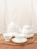 简约骨瓷纯白家用陶瓷北欧轻奢摩卡壶糖罐奶缸美式杯碟咖啡具套装