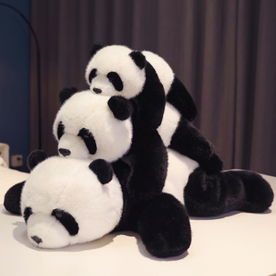 可爱大熊猫公仔毛绒玩具，趴趴熊猫玩偶女孩，生日礼物布娃娃抱着睡觉