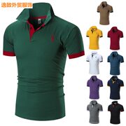 mensstandcollarcottontshirtcamisapoloshirts男士t恤