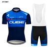 21年cube自行车服单车衫夏季短袖骑行服上衣，和背带短裤男女款