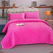 冬季法兰绒毛毯床单水晶绒盖毯保暖加厚床盖单双人绒毯地垫毯防滑
