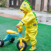 儿童连体雨衣恐龙造型男童女童，宝宝幼儿园大帽檐全身雨裤雨披雨服