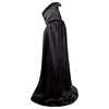 万圣节服装黑色死神披风斗篷道具，带帽鬼节巫婆，精灵成人披风1.7米