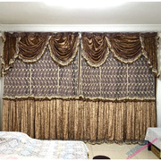 高档客厅窗帘蕾丝金丝绒窗帘，订做纱帘成品，两层窗帘可