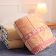 纯棉老式毛巾被单人双人，全棉午睡线毯，空调夏凉被盖毯加厚床单夏季