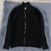 高版本(高版本)四角缝线，标设计高领双拉链，保暖混纺羊毛开衫毛衣外套针织衫