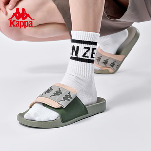Kappa男鞋凉鞋2024夏季休闲沙滩鞋子女情侣同款潮流时尚拖鞋