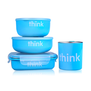 美国Thinkbaby儿童不锈钢餐具4件套（粉色/蓝色）