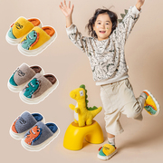 男童棉拖鞋2023防滑包跟小孩冬季室内保暖宝宝女儿童可爱恐龙