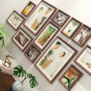 实木照片墙装饰相框，挂墙组合创意家庭客厅，冲洗婚纱照相片相册网红
