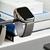 适用苹果ApplewatchS9S8米兰尼斯金属磁吸不锈钢iwatch7表带6代se