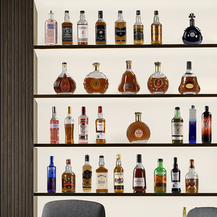 酒柜酒瓶摆件装饰道具，餐厅酒吧办公室高端空瓶仿真洋酒瓶装饰品