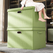 收纳箱衣服衣物整理箱家用大容量超大被子裤子可折叠棉麻储物盒筐