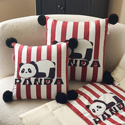 熊猫抱枕被子两用二合一办公室午休毯子空调被靠枕车载枕头被盖毯