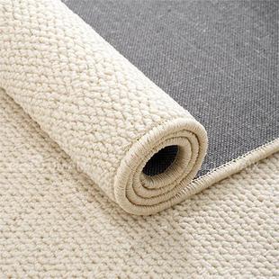 素色地毯纯色拍照背景毯客厅高级轻奢茶几毯米白色直播间专用地垫