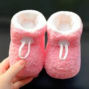 婴儿棉鞋冬季加厚保暖步前学步鞋0-1岁宝宝鞋子软底初生儿护脚套2