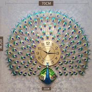 创意孔雀挂钟客厅家用时尚创意钟表简约装饰壁钟欧式时钟