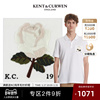 kent&curwen肯迪文，kc夏季玫瑰纯棉，短袖polo衫男女k47h9eo031