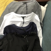 西班牙单女士精梳棉质长袖t恤素色打底内衣舒适贴身薄款打底衫