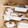 厨房橱柜内置物架可伸缩下水槽分隔层架收纳神器锅架子衣柜储物架