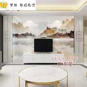 瓷砖背景墙高温微晶石艺术，欧式客厅造型，大理石电视影视墙砖