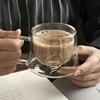 明尚德水杯玻璃杯180ml高硼硅水杯创意欧式家用办公室咖啡杯DC011